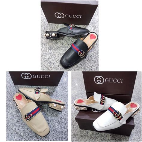 sandal selop gucci original|Gucci sandals.